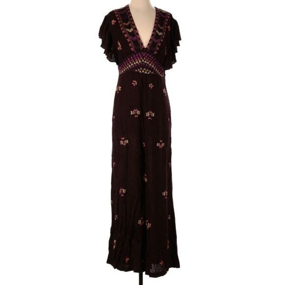 Free People Cleo Embroidered Size 4 Jumpsuit - Picture 3 of 8